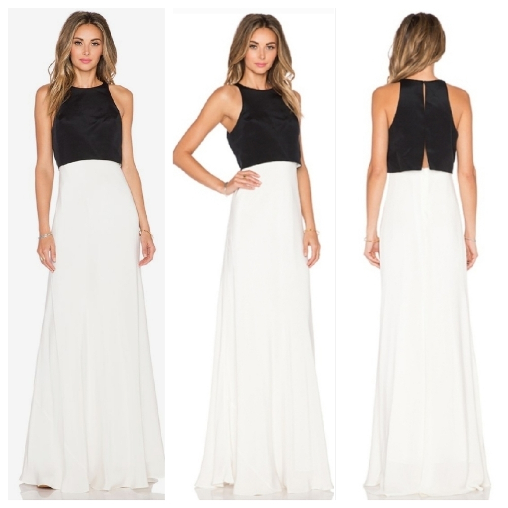 NWT Jill Stuart 2 Color Block Maxi Dress